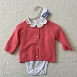 Jacadi Infant onesie and sweater set